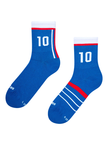 Gerippte Mid-Calf-Socken Französische Fußballlegende