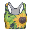Lustiges Sportoberteil Sonnenblume und Blätter