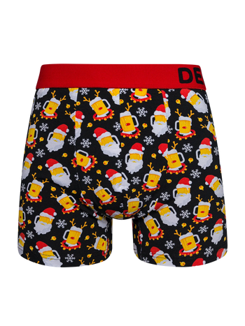Lustige Boxershorts für Männer Bier-Weihnachtsmann