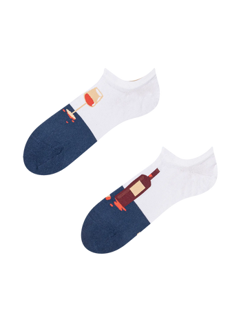 Lustige Sneakersocken Flasche Wein