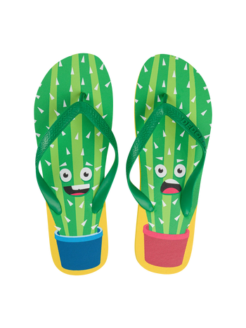 Lustige Flip-Flops Lustiger Kaktus