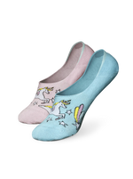 Lustige No-Show-Socken Regenbogen-Einhorn