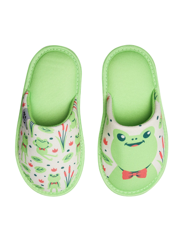 Lustige Hausschuhe für Kinder Kleiner Frosch