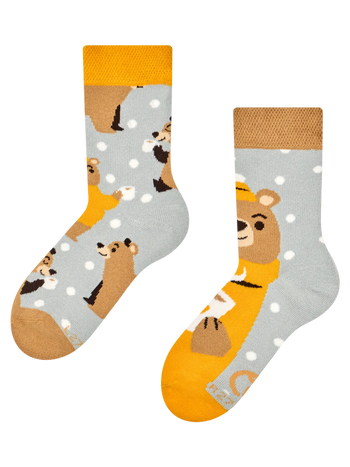 Warme Kindersocken Bär & Tee