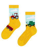 Lustige Kindersocken Traktor
