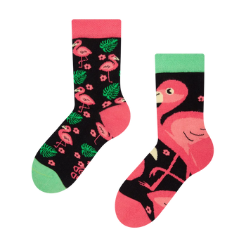 Lustige Kindersocken Flamingos