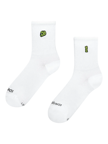 Gerippte Mid-Calf-Socken Mit Milch angetrieben