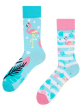 Lustige Socken Liebes-Flamingos