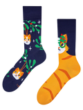 Lustige Socken Weihnachtskatze