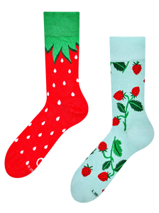 Lustige Bambussocken Kleine Erdbeeren