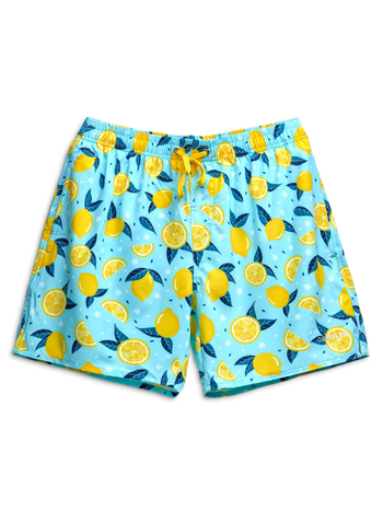Lustige Badeshorts für Männer Sommerzitronen