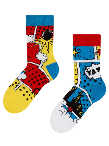Lustige Kindersocken Bunte Comics