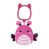 Squishmallows Schlüsselanhänger Marcelina der himbeerrosa Monarchfalter, 9 cm