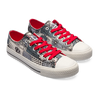 Lustige Canvas-Schuhe Schwarzweiß-Comics