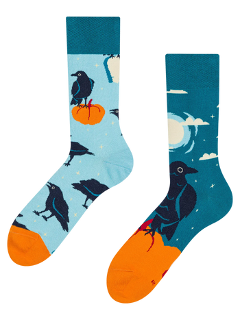 Lustige Socken Nachtkrähe