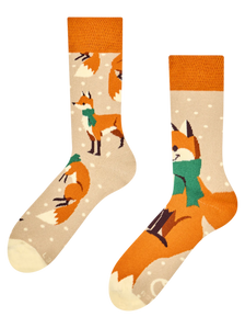 Warme Socken Fuchs mit Schal