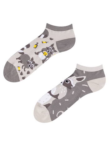 Lustige Knöchelsocken Waschbär