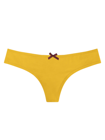 Senfgelbe Brasilianische Damenschlüpfer