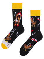 Lustige Socken Hühner-Astronaut