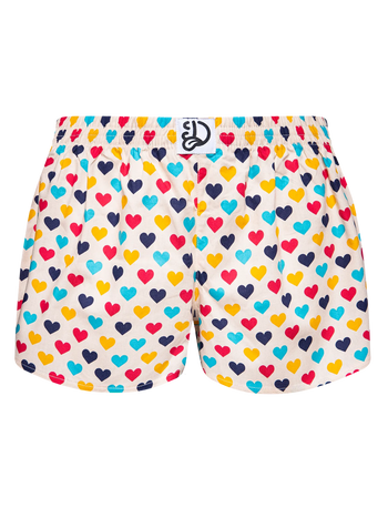 Lustige Damenshorts Bunte Herzen