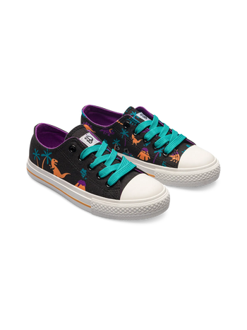 Lustige Canvas-Schuhe für Kinder Dinos und Vulkane