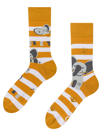 Lustige Socken Elefant und Streifen