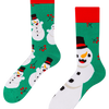 Lustige warme Socken Herr und Frau Schneemann