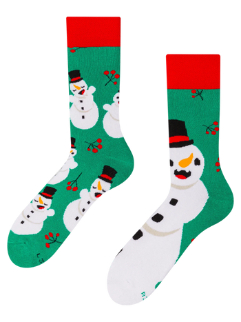 Lustige warme Socken Herr und Frau Schneemann