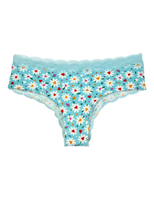 Spitzenhöschen für Frauen Herzen und Gänseblümchen