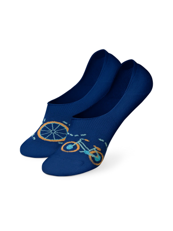 Lustige No-Show-Socken Oranges Fahrrad