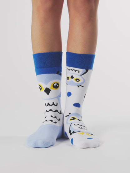 Lustige warme Socken Schneeeule