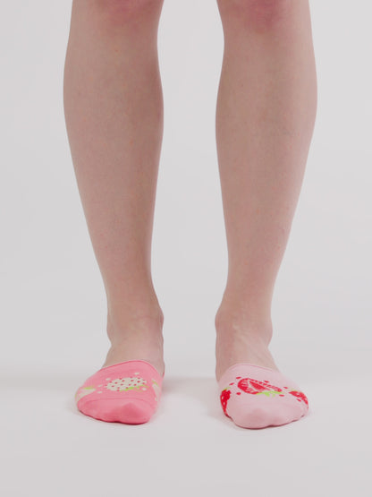 Lustige No-Show-Socken Süße Erdbeeren