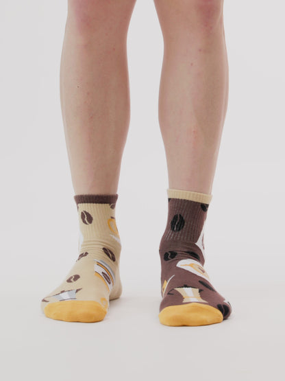 Lustige Crewsocken Morgenkaffee