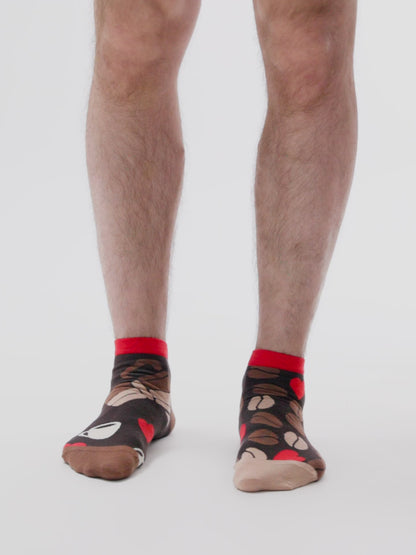 Lustige Knöchelsocken Kaffeeliebe