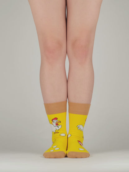 Lustige Socken Huhn oder Ei