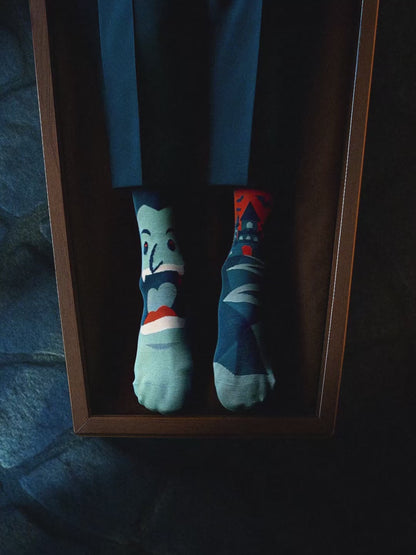 Lustige Socken Draculas Schloss