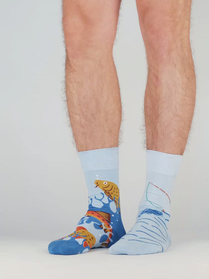 Lustige Socken Fischerei