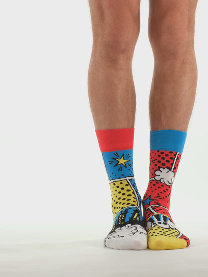 Lustige Socken Bunte Comics