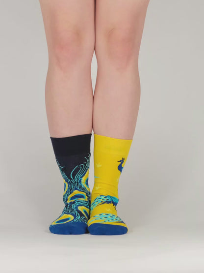 Lustige Socken Pfau