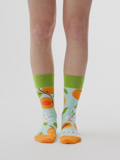 Lustige Socken Aprikosen