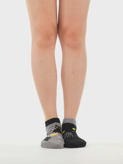 Lustige Knöchelsocken Katzenaugen