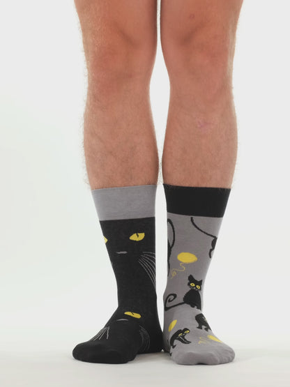 Lustige Socken Katzenaugen
