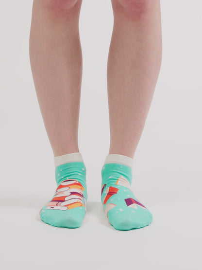 Lustige Knöchelsocken Zauberbücher