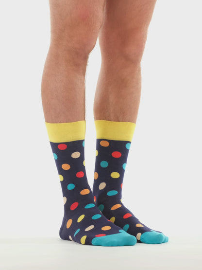 Lustige Socken Farbige Punkte