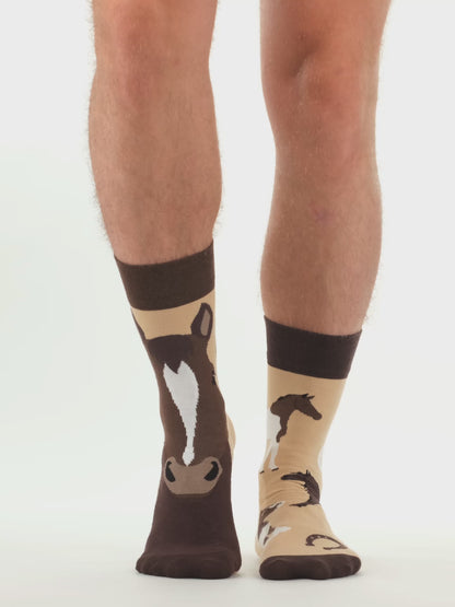 Lustige Socken Pferde