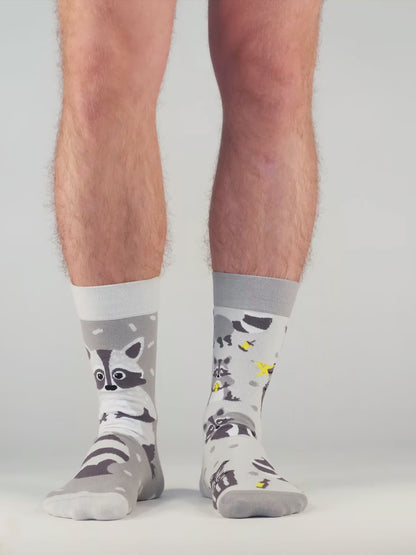 Lustige Socken Waschbär