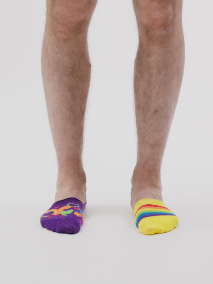 Lustige No-Show-Socken Bunte Liebe