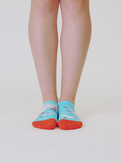 Lustige Sneakersocken Möwe